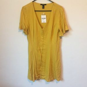Brand new yellow button up dress